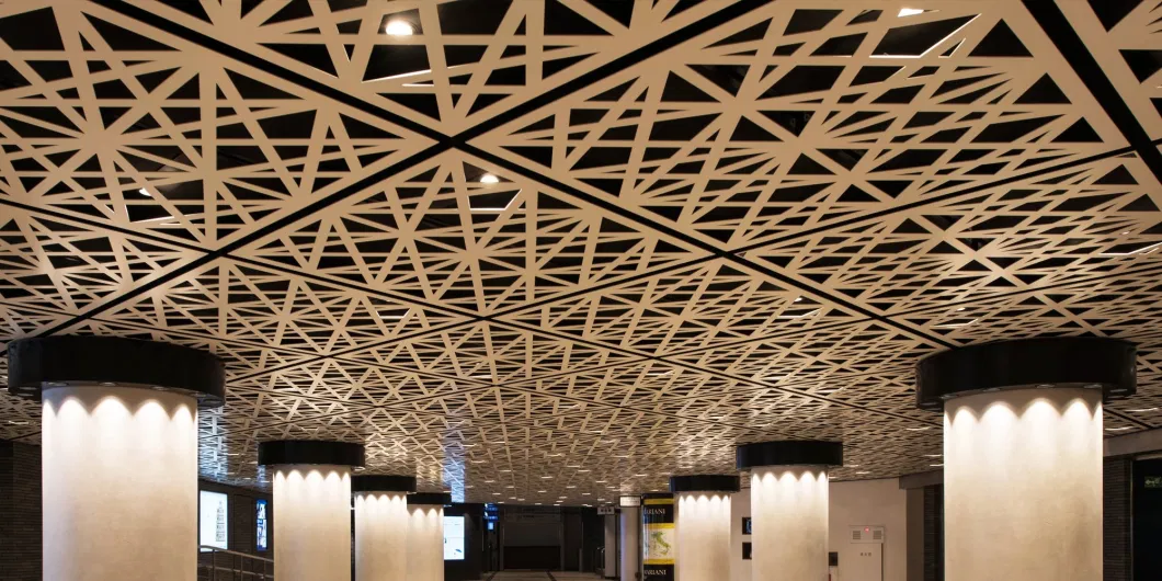 Laser Cutting Decorative False Ceiling Panel Manufacture Perforated Aluminum Ceiling Board