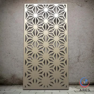 Pantalla de metal cortada con láser de hoja de metal CNC para pantalla decorativa de pared