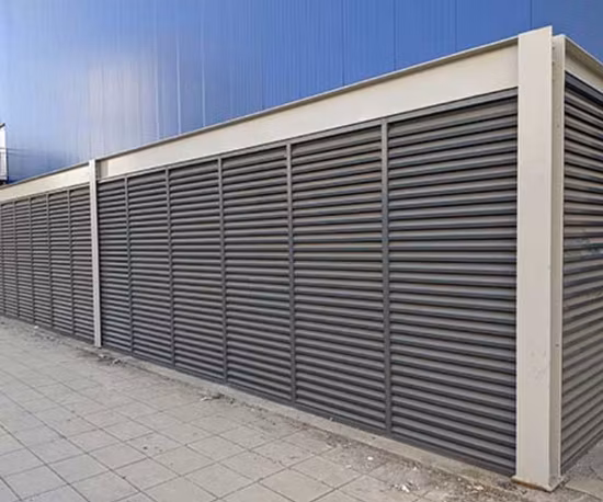 Persiana de ventilación automática de la casa Revestimiento externo Muro cortina Persiana de aluminio Persianas modernas Ventanas Persiana de perfil aerodinámico para muro cortina