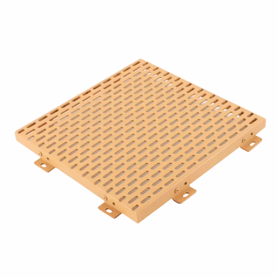 Material de construcción tallado en aluminio, revestimiento de fachada, PVDF, cortina decorativa externa, pared perforada, Panel sólido de metal